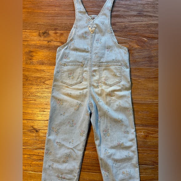 Adorable Oshkosh pinstripe girl overalls, with Peter pan collar long sleeve, 5T. - Picture 4 of 10